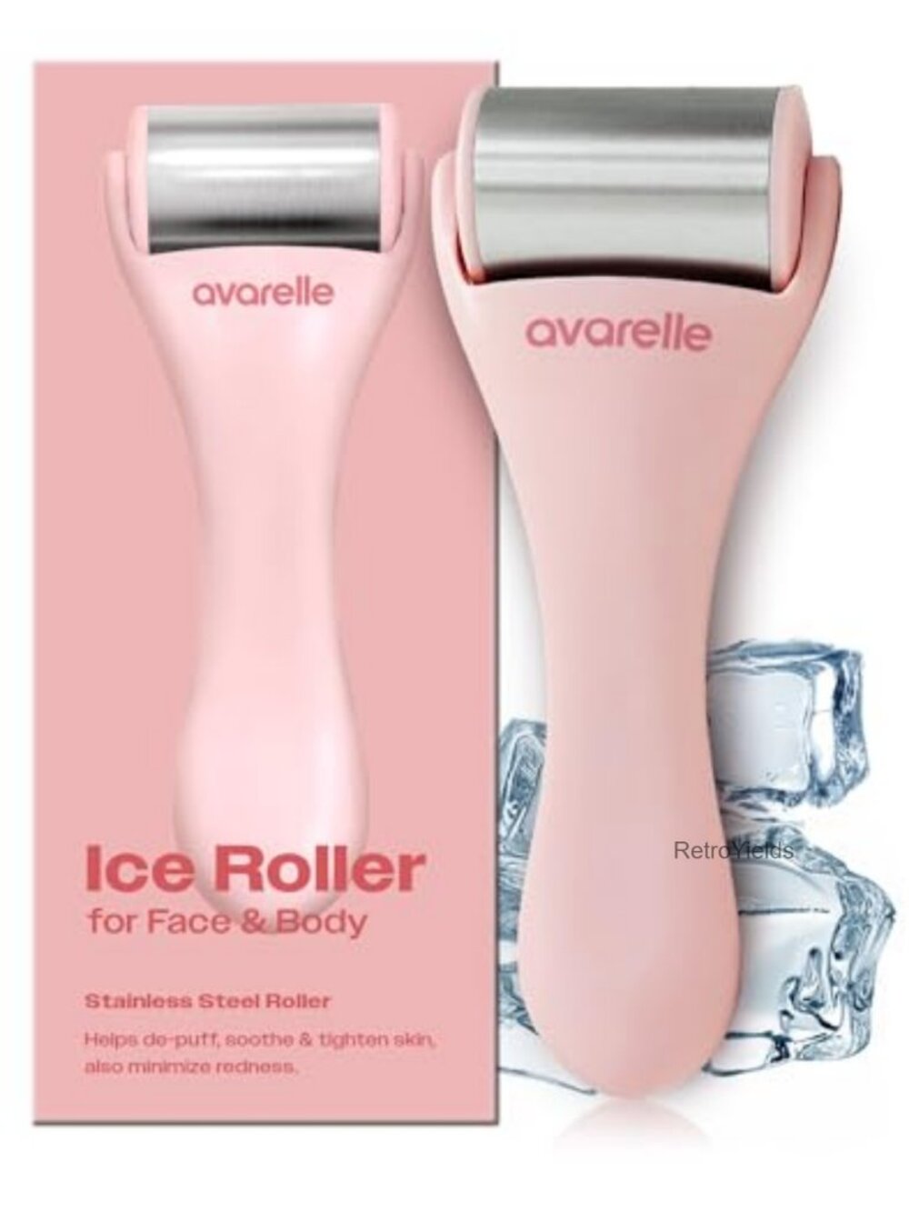 Stainless Steel Ice Roller for Face & Eye Puffiness Massager Travel Skincare